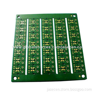 Double layer PCB with green solder mask and immersion gold